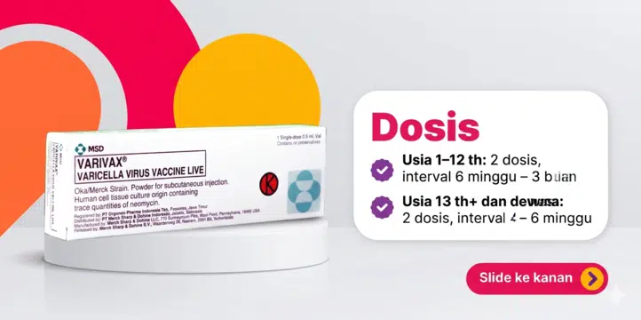 Vaksinasi Cacar Air/Varicella (Varivax)