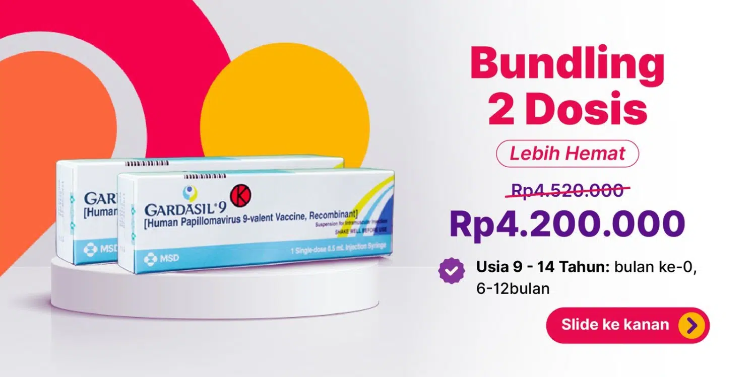 Paket 2 Dosis - Vaksinasi HPV Nonavalen (Gardasil 9)